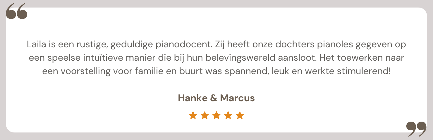 Review pianoles in Kampen